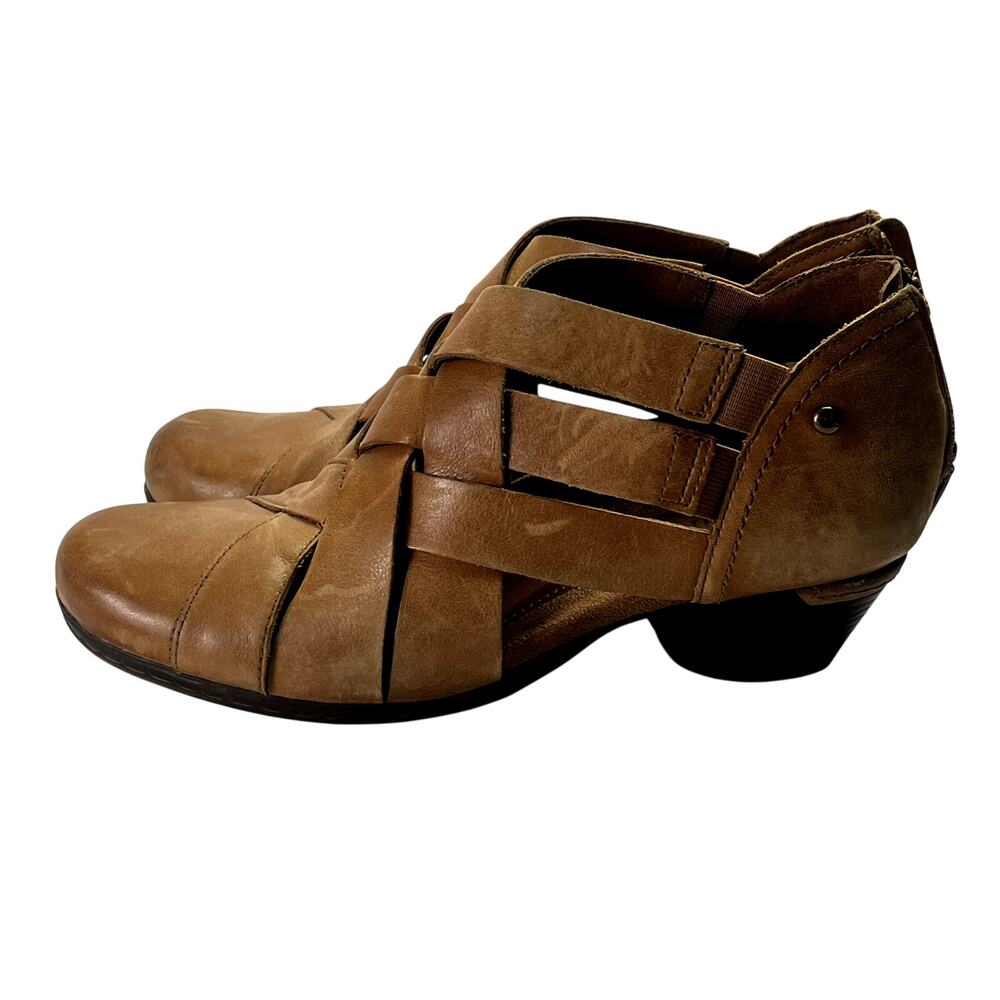 Cobb Hill Shoes Boots Women's Size 8 Woven Laurel Tan Leather Low Heel